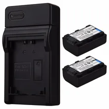 2PCS 1150mAh NP-FH50 NP FH50 NPFH50 Digital Camera Replacement Battery + USB Charger for Sony NP-FH50 Rechargeable Bateria