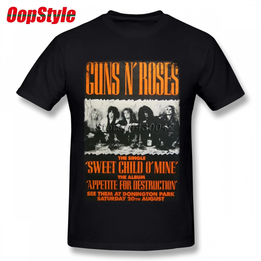 Винтажная Мужская футболка с надписью Guns N Roses хлопковая коротким рукавом большие