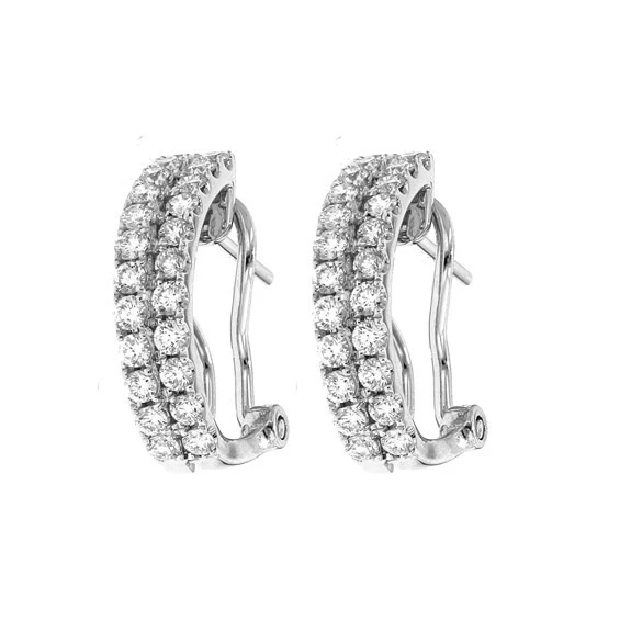 14k white gold 1.17 ct round cut D/VVS1 fashion earrings