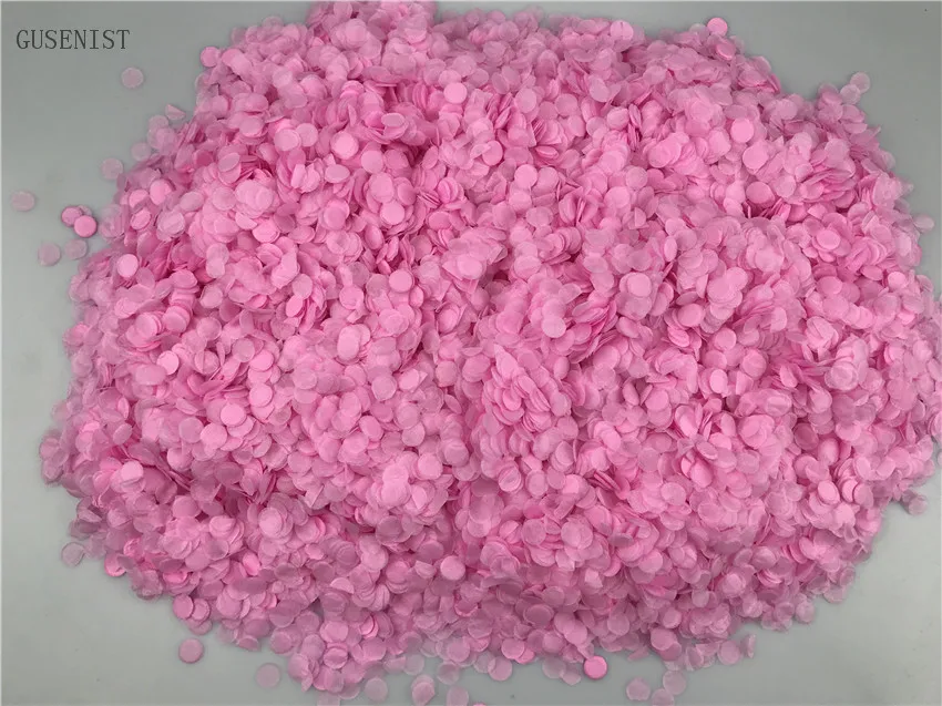 10 г/пакет 1 см серебро мини биоразлагаемые конфетти из папиросной бумаги точки крестины Свадебные Детские вечерние принадлежности - Цвет: NO2. Pink