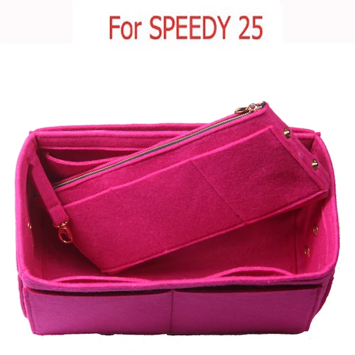 Заводская настраиваемая сумка-Органайзер Speedy Neverful из войлока, сумочка-органайзер, сумка в сумке для(w/съемный карман на молнии - Цвет: Speedy-25