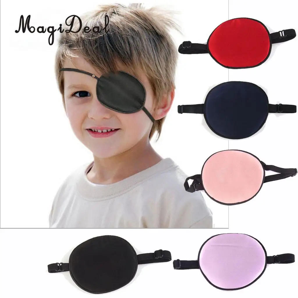 

MagiDeal Kids/Adult Silk Replaceable Adjustable Eye Patch Eyeshade Halloween Party Fancy Dress Cosplay Costume Gifts