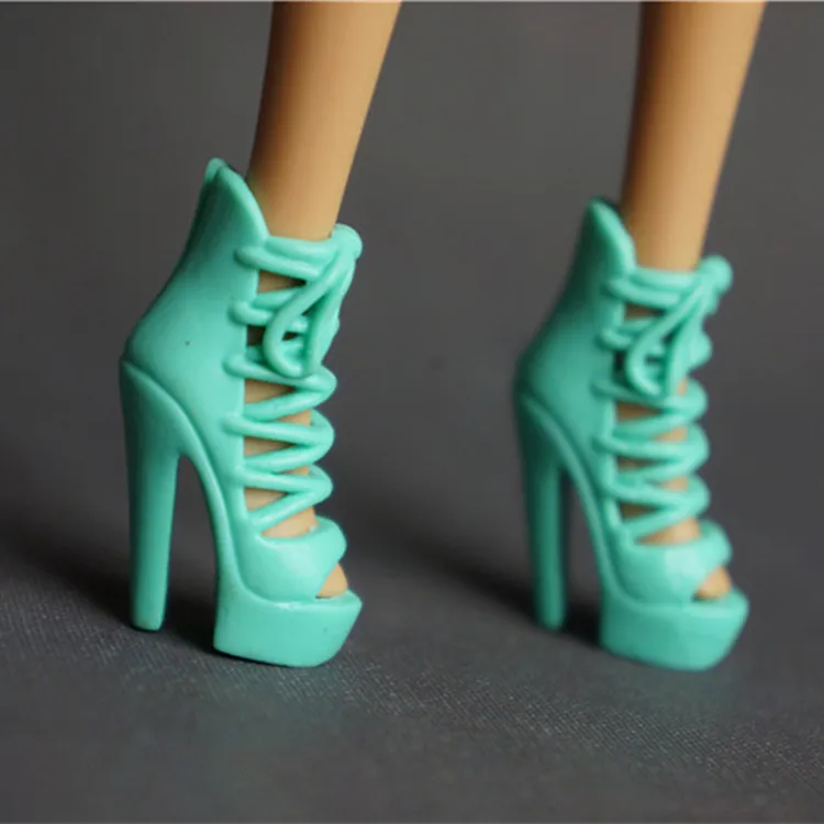 Высокое качество 10 пара/лот новая оригинальная обувь для Барби Кукла 1/6 модные сандалии для кукол Туфли без каблуков туфли кукольные аксессуары