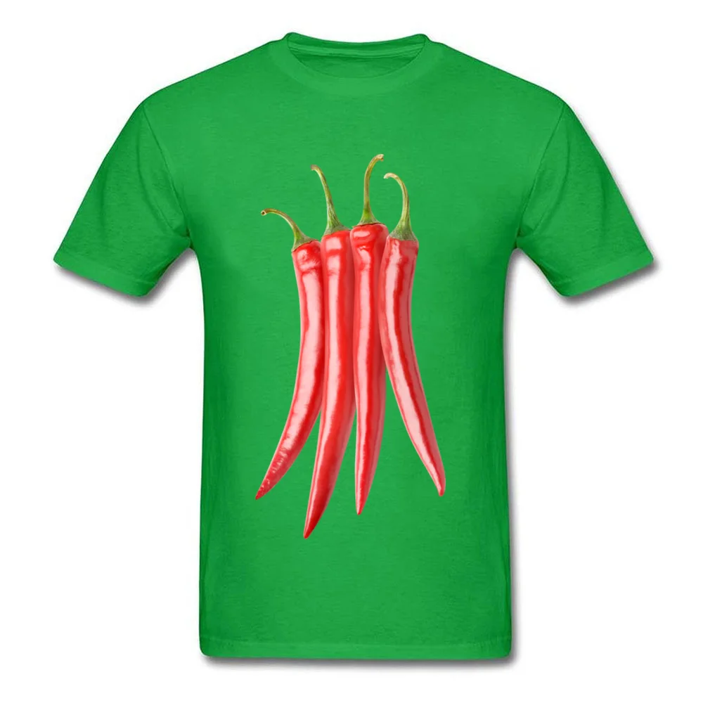 Party T-Shirt 2017 New Fashion Crew Neck Bunch of chili peppers 100% Cotton Men Tops Shirts Printing Short Sleeve Tee Shirts Bunch of chili peppers green