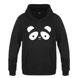 Милые панды Творческий толстовки для мужчин 2018 пуловер флис толстовки с капюшоном