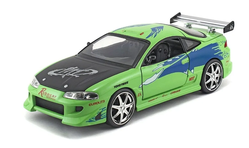 Jada 1:24 Brian's Mitsubishi Eclipse литая под давлением модель автомобиля новая в коробке