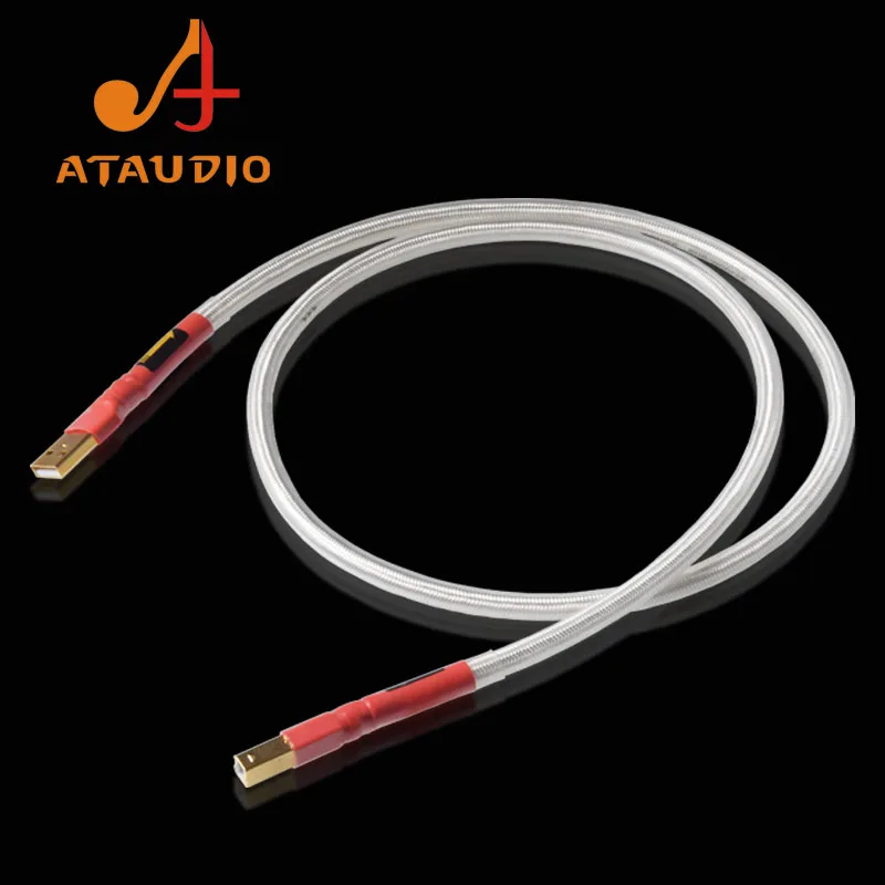 Cabo Usb Banhado a Prata Ataudio Cabo Usb de Alta Qualidade tipo a para b Dac - Image 2