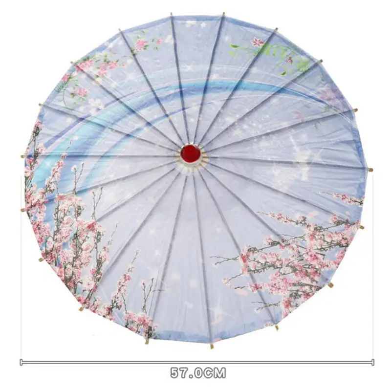 Китайский Японский бумажный зонтик, зонтик для танцев, зонты с деревянной ручкой, женский зонтик для свадебного украшения