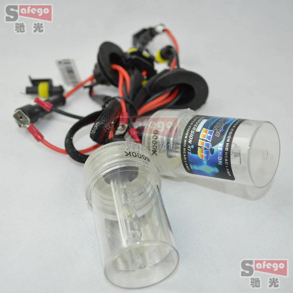 Ксеноновая фара Safego 55 Вт HID H1 H3 H4 H7 H8 H9 H11 9005 9006 HB2 HB3 HB4 для автомобилей мотоциклов 12 В