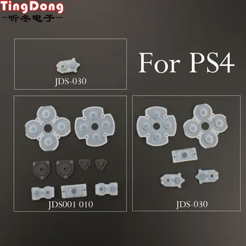 

TingDong 100 Set for Sony Playstation 4 PS4 Controller Conductive Silicone Rubber Pads for Dualshock 4 Buttons Repair Replacemen