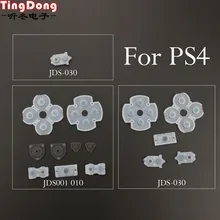 TingDong 100 Set pour Sony Playstation 4 PS4 contrôleur conducteur Silicone caoutchouc tampons pour Dualshock 4 boutons réparation remplacement 