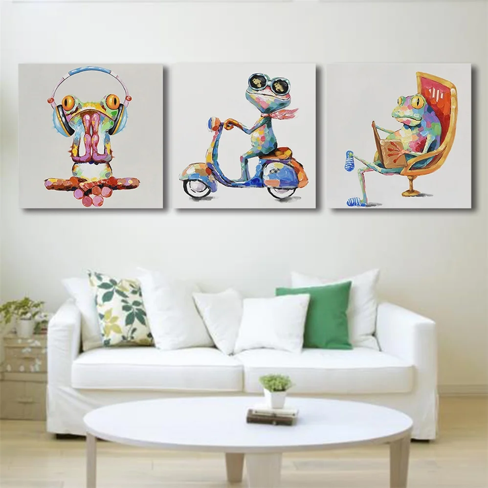 

Vintage Watercolor Cartoon Frog Animal Posters and Prints Canvas Painting Wall Art Bedroom Living Room Home Decoration No Frame