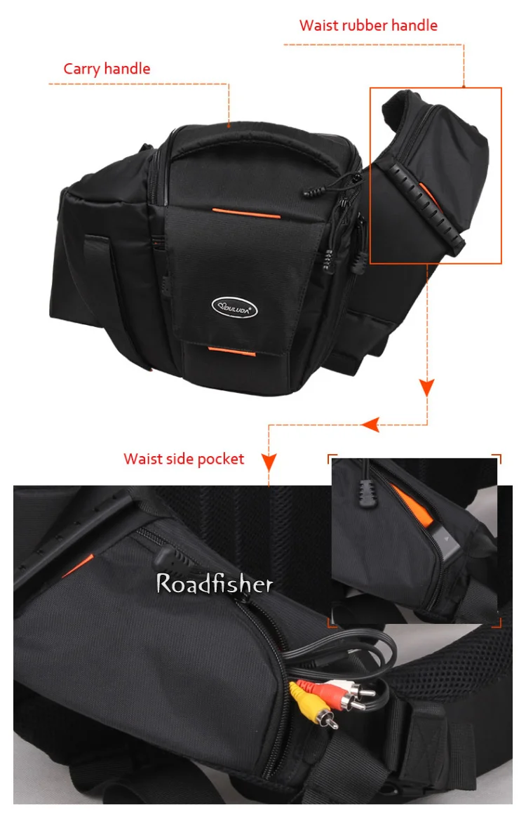 Roadfisher профессиональная Водонепроницаемая уличная камера поясная дорожная сумка рюкзак со вставками подходит для Canon Nikon sony Pentax DSLR Digital SLR