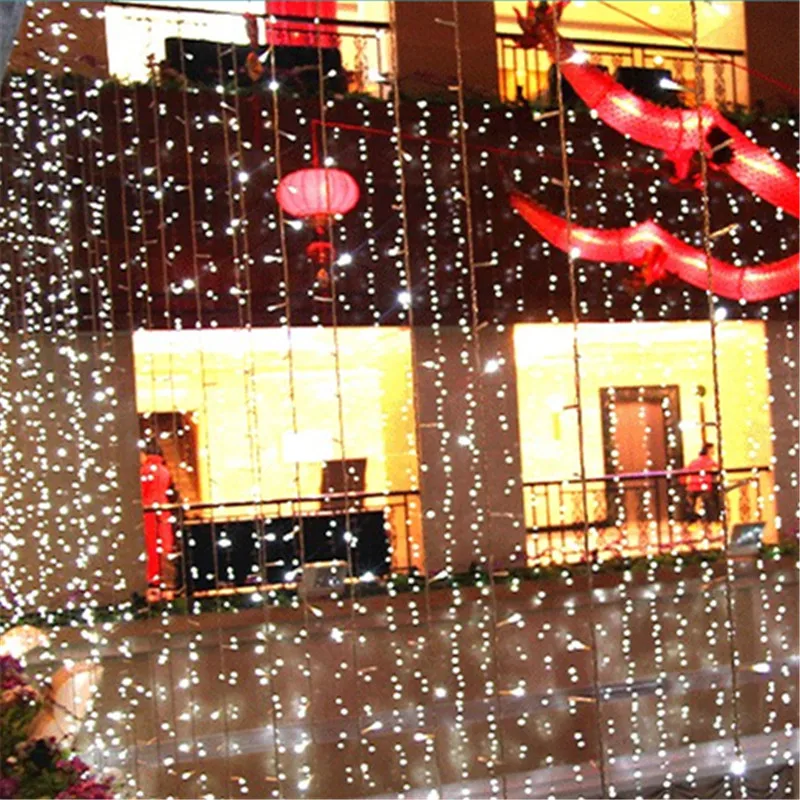 

Fairy 6x1m LED Curtain String Light New Year Christmas tree Fairy Wedding Party lighting lamps luminaria chandelier decoration