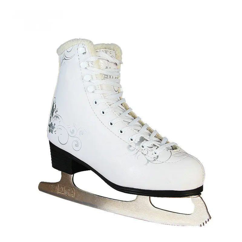 Unisex Figure Ice Skates Shoes of PVC shoe upper, Stainless Steel Ice
