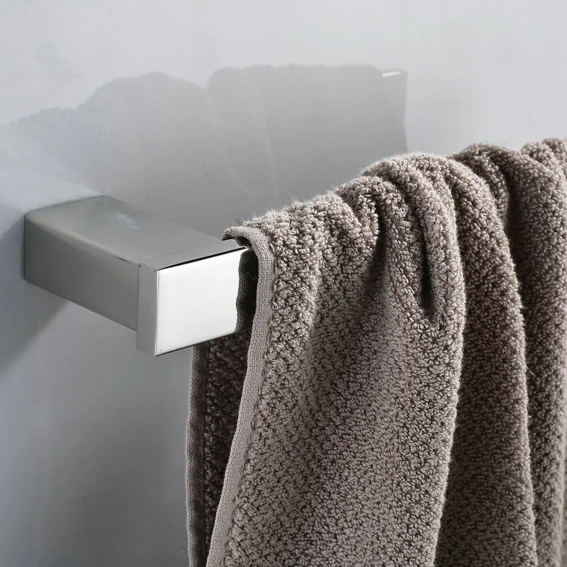 Хромированная отделка нержавеющая сталь настенный легко висящий держатель для полотенец ванной комнаты