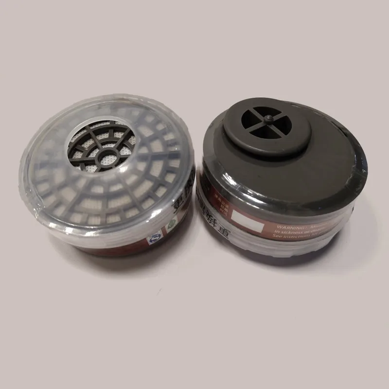 

2Pcs Replaceable Filtering Cartridge Carbon Filter Box For Our Dust Gas Mask Respirator For Painting Spraying