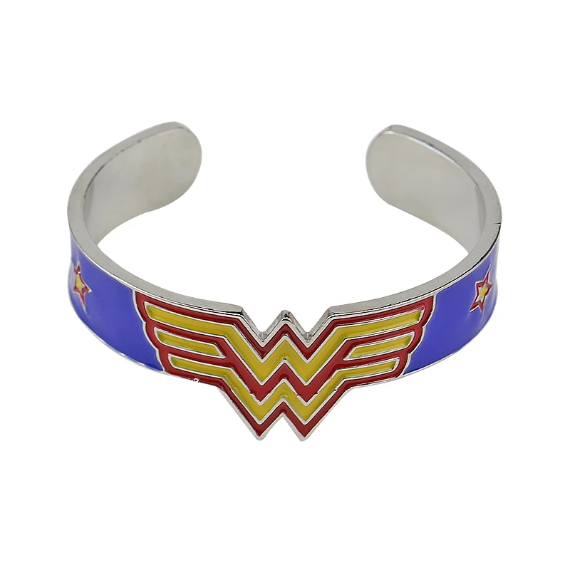 Image Freeshipping High Popularity Movie Wonder Woman Cuff Metal Bracelet Bangles High Quality Good Christmas Gift Wonder Women LOGO