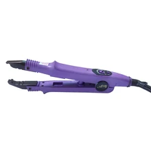 Фиолетовый цвет плоская пластина fusion Наращивание волос Кератиновое склеивание инструмент тепловое железо разъем для волос