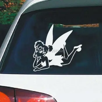 

New Design Cartoon Tinkerbell Creative Accessory Decal Cartoon Car Reflective Sticker Bumper Body Decal Creative Pattern Vinyl