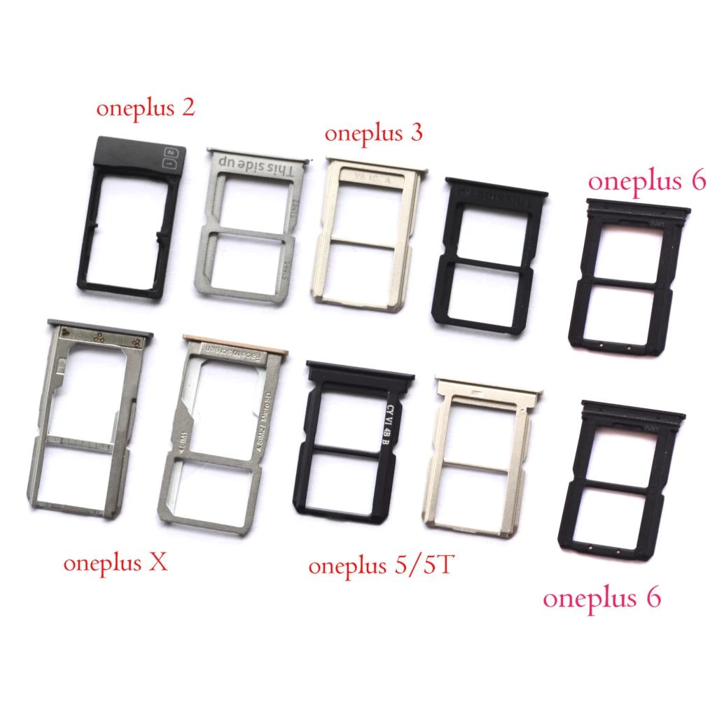 Nano Sim Card Micro Sim Card Sd Reader Holder Sim Tray Adapter Replacement For Oneplus 2 3 3t X 5 5t 6 Mobile Phone Flex Cables Aliexpress