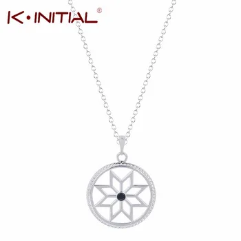 1Pcs Silver Slavic Warding Alatir with Stone Necklace Charm Pendant Necklace For Women Star Power Necklace Bohemian Jewelry