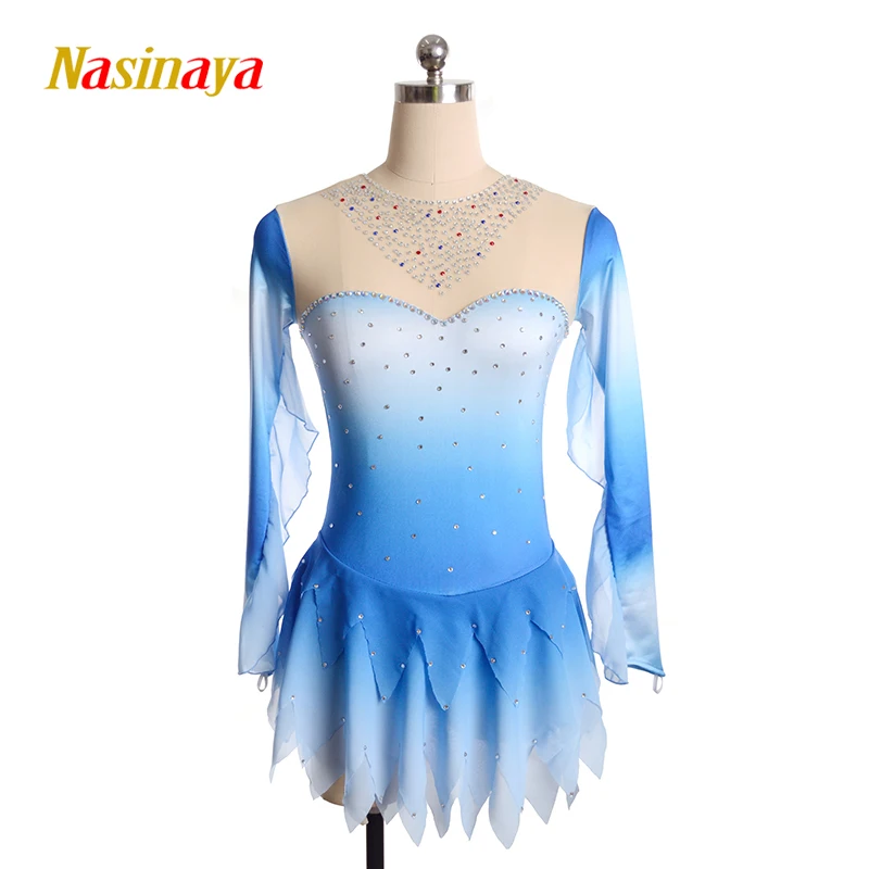 Nasinaya Figure Skating Dress Customized Competition Ice Skating Skirt for Girl Women Kids Patinaje Gymnastics Performance 101