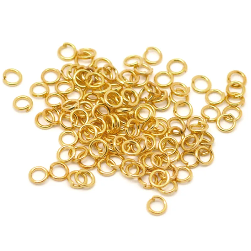 500Pcs DIY Round Metal Open Jump Rings Jewelry Making Thick 0.9mm 5mm/7mm Gold Plated/Bronze Tone Jewelry Findings