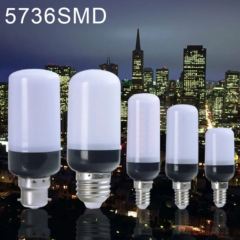 Светодиодный светильник E27 SMD5736 светодиодный B22 E14 умный IC 220 В 3 Вт 5 7 9 12 Точечный