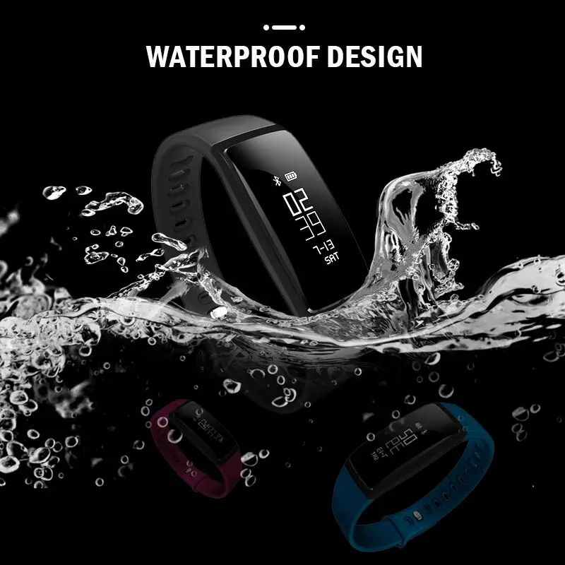 Smart Wristband Blood Pressure Bracelet Heart Rate Fitness Tracker Pedometer Bluetooth Watch For iOS Android Phone Fit Bit Band