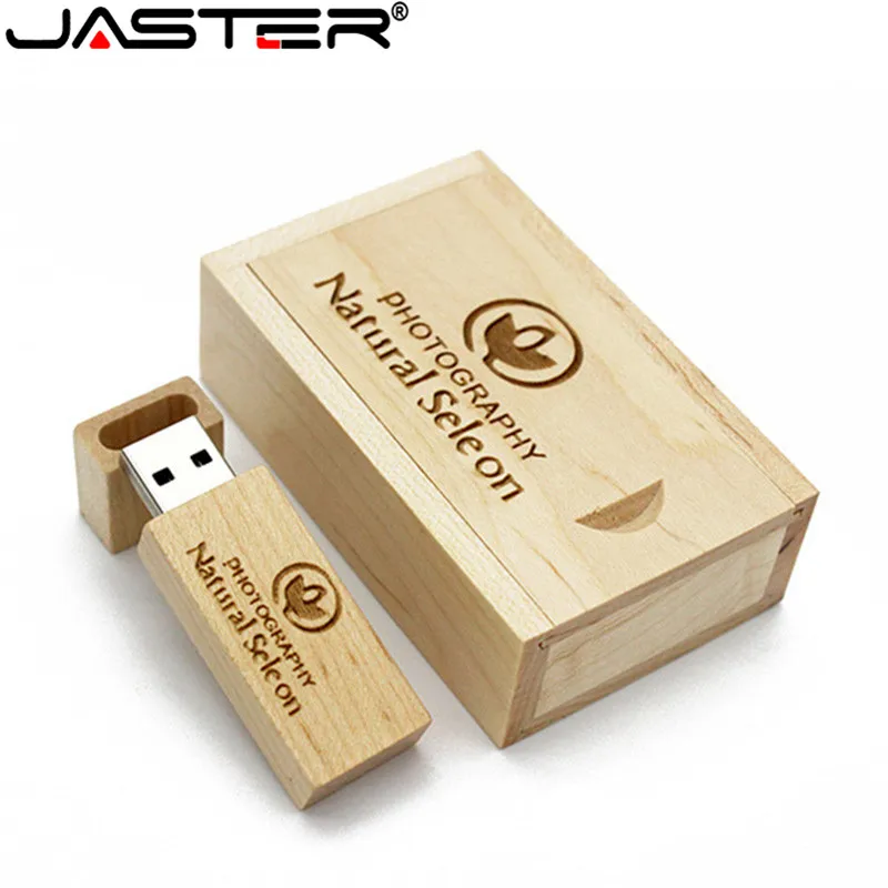 JASTER деревянный бамбук+ коробка USB флэш-накопитель Флешка 64 ГБ 16 ГБ 32 ГБ карта памяти USB creativo персональный подарок(более 10 шт бесплатный логотип