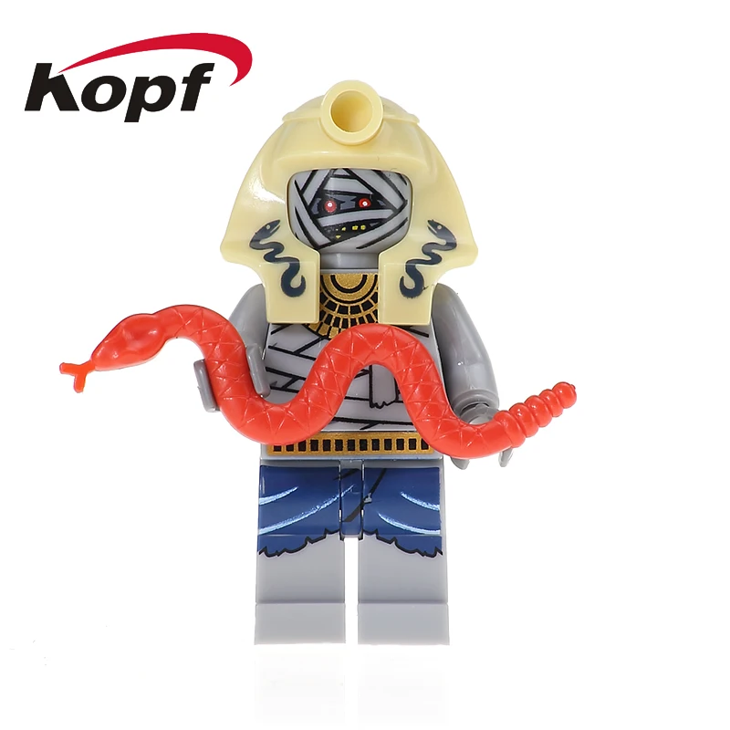 

Single Sale Building Block Medieval Egyptian Warrior Gift Pharaoh Atlantis Mummy Barbarian Bricks Figures Toys For Kids XH 622