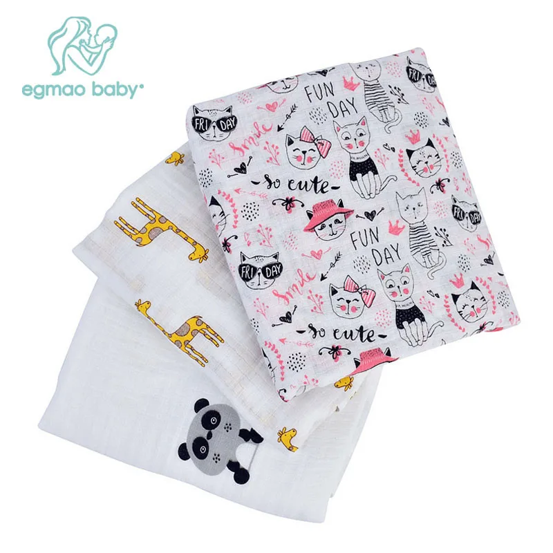 

Multifunctional Baby Blanket 100% Cotton Swaddle Muslin Blanket Baby Wrap Receiving Blanket Towel Gift 120x120cm