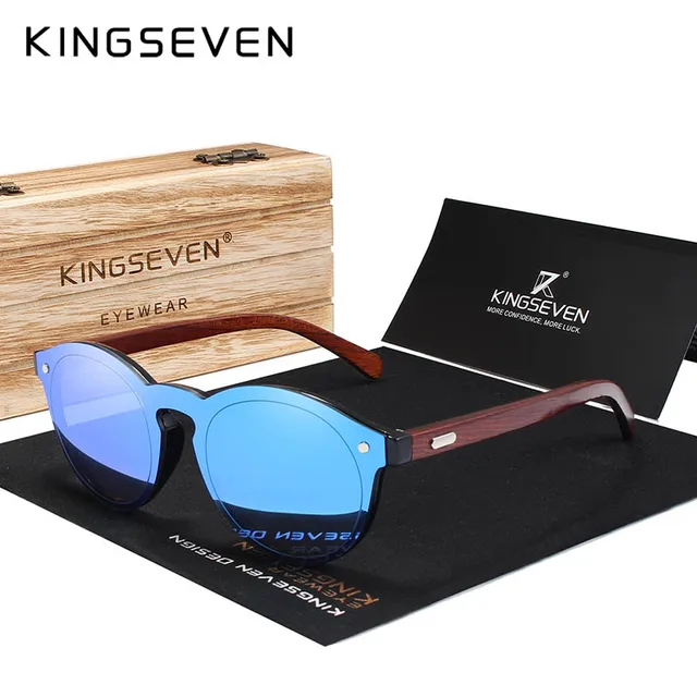 KINGSEVEN DESIGN 2020 lunettes de soleil en bois naturel | Lunettes de soleil pour hommes et femmes, Design de marque Original en bois de rose, Oculo 1