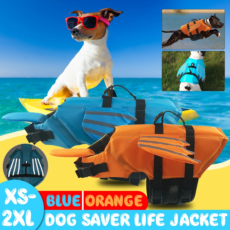 

Dog Life Jacket Pet Saver Life Vest Swimming Preserver Dog Puppy Swimwear Surfing Swimming Vest Reflective Stripes