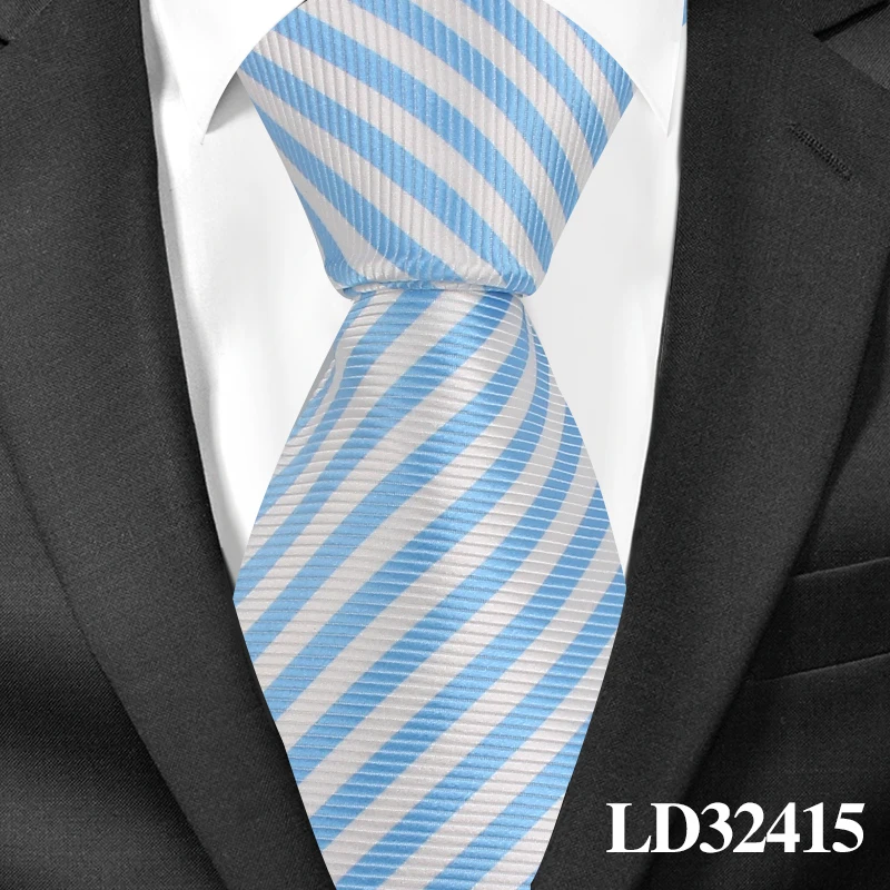 Бизнес галстук для мужчин 8 см ширина классические галстуки модные свадебные мужские галстуки s для подарка костюмы Gravatas микрофибра шеи галстуки - Цвет: LD32415