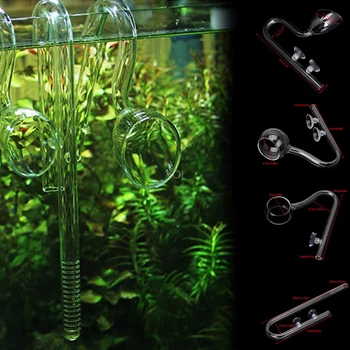 

New 13mm/17mm Aquarium Planted Glass Outflow Inflow outlet speaker/poppy/ fire wheel Lily Pipe Tube With Suction Cup