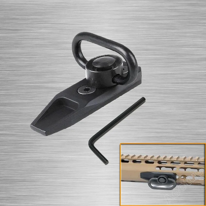 

New Alloy Black Tactical KeyMod Modular Direct Attachment Quick Detach QD Sling Swivel Mount Kit Free Shipping