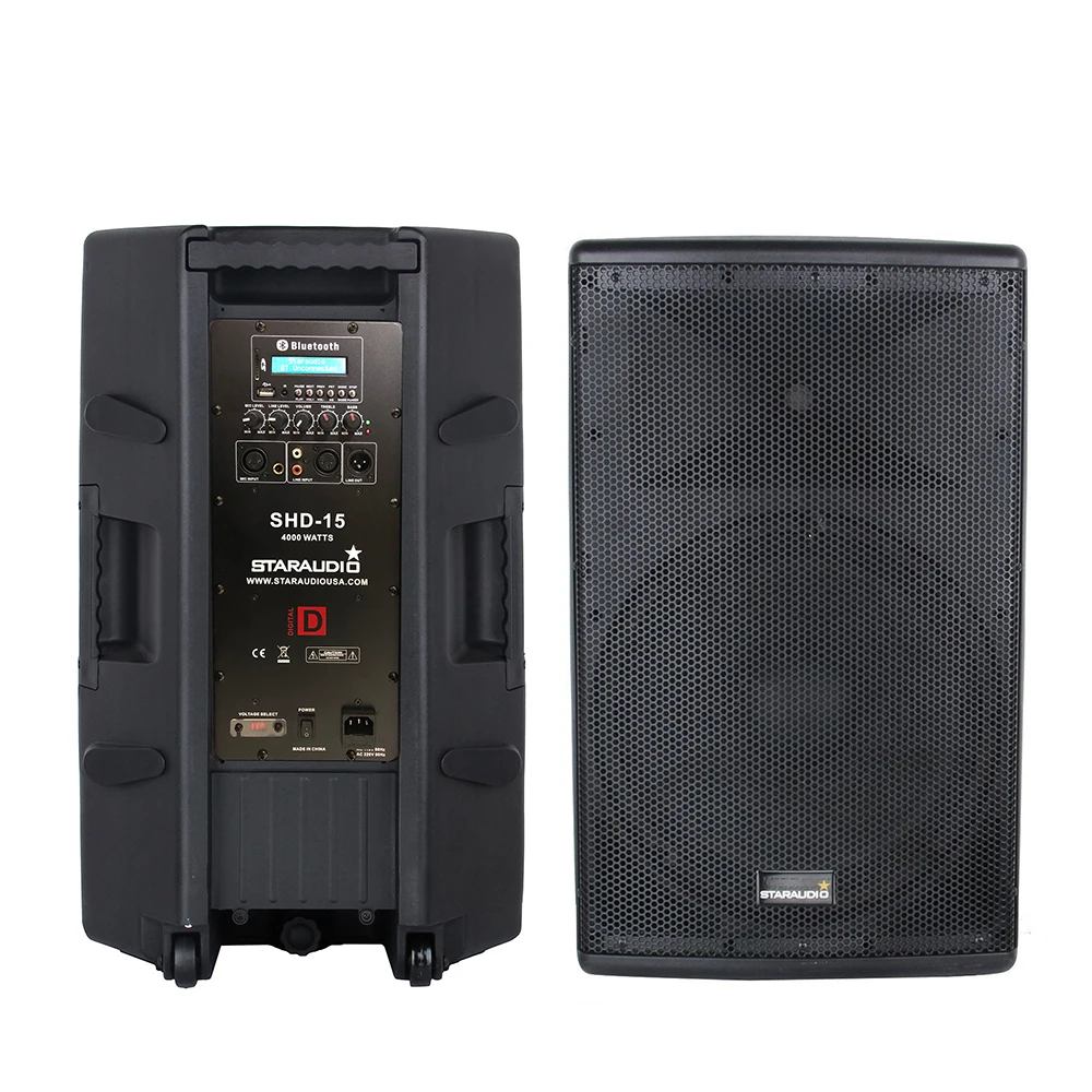 STARAUDIO 2Pcs 15 Inch 4000W PA Powered DJ Active Speakers Stage Party
