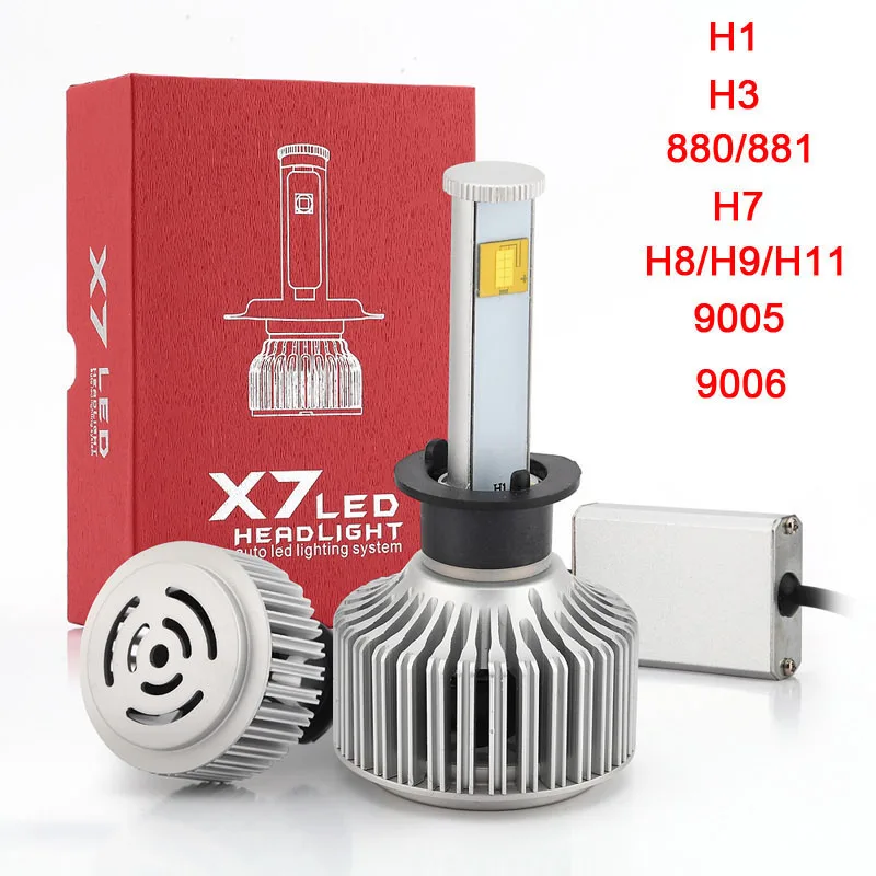 

1 pair LED Headlight Bulbs All-in-one Conversion Kit 80w 7200Lm 6000K Cool White CLH