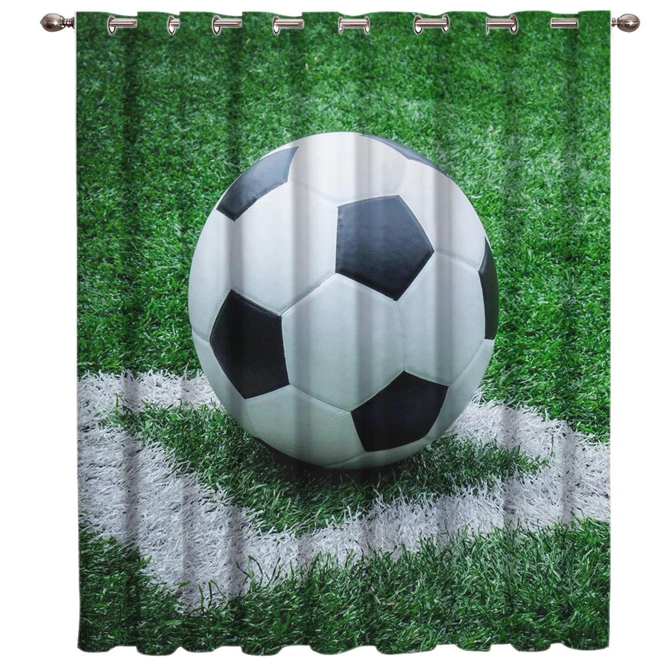 

Soccer Curtains Balls Football 3D Window Curtains for Living Room Bedroom Kitchen Cortinas Para Sala De Estar Polyester
