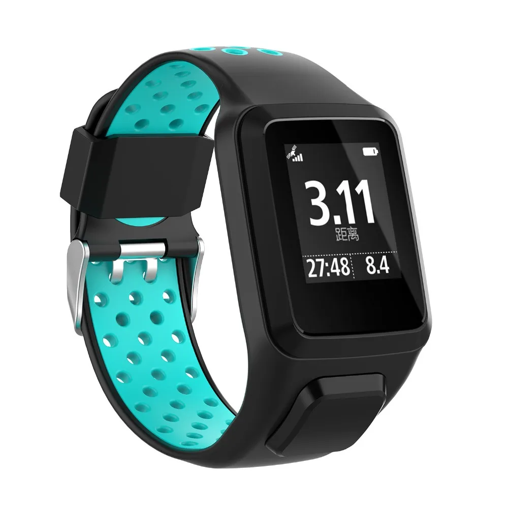 Replacement Silicone Soft Wristband for Tomtom 2  Ventilate Two-Color Sport Strap 2 (26)