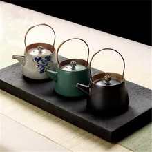Античный грубой Керамический Чайник Ретро чайник медная ручка чайник кунг-фу заварка для чая 1 шт