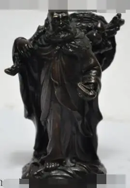 

S5487 chinese buddhism Bronze Arhat Gourd Damo Bodhidharma Dharma Buddha statue