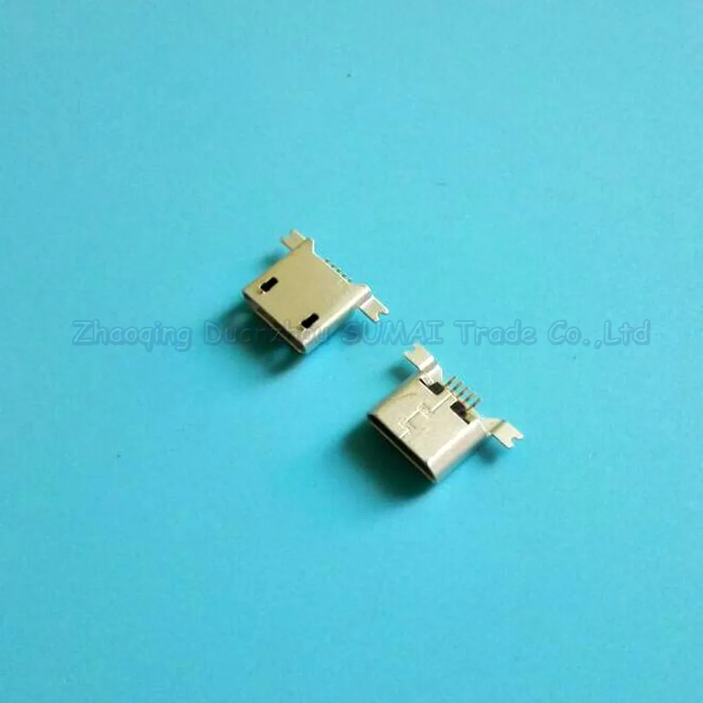 100 шт MICRO 5 p USB гнездо два SMT ноги тонущий покрытие 1,2