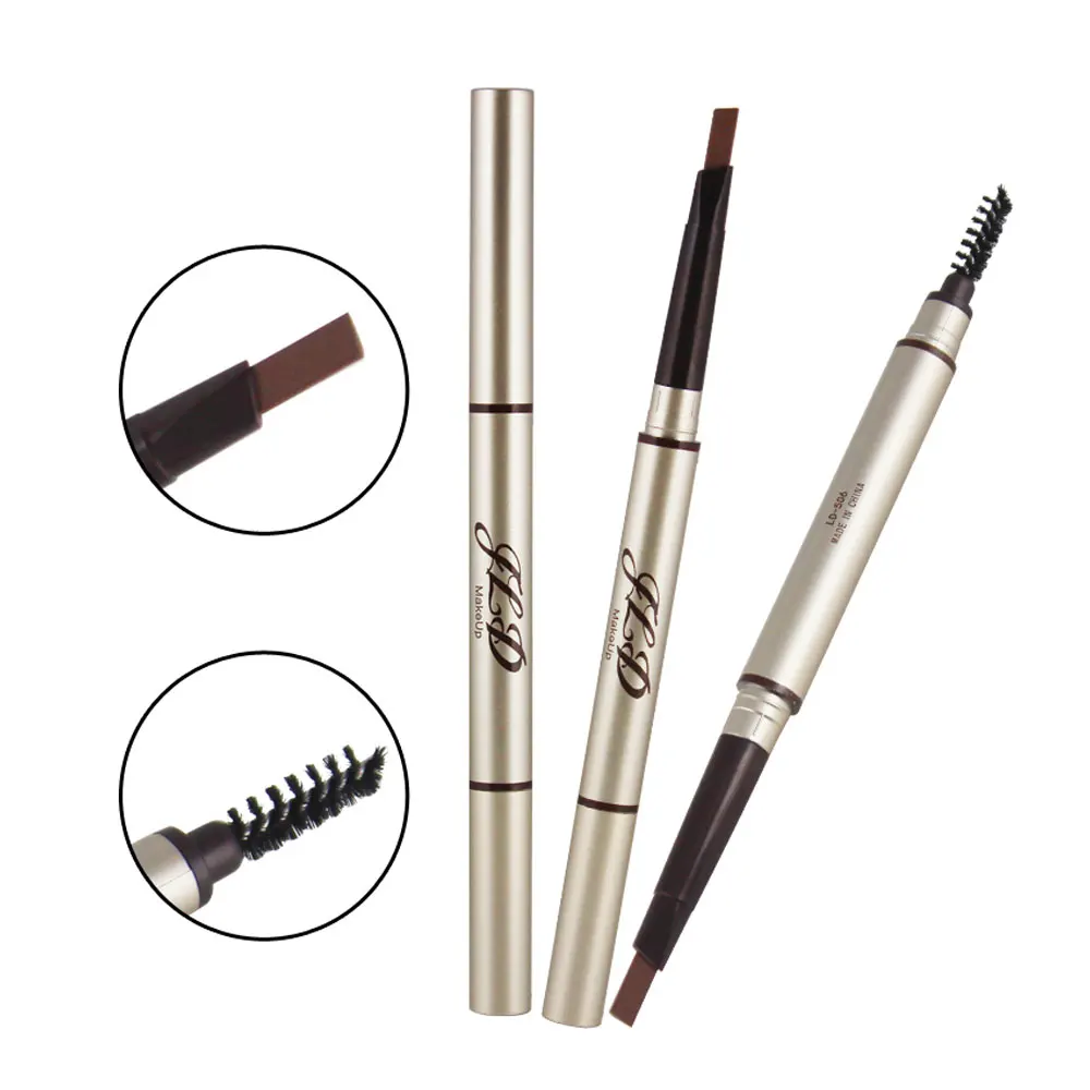 

1Pcs Dual Head Eyebrow Pencil Auto Waterproof Long Lasting Natural Eyebrow Pen with Eyebrow Brush 2 in 1