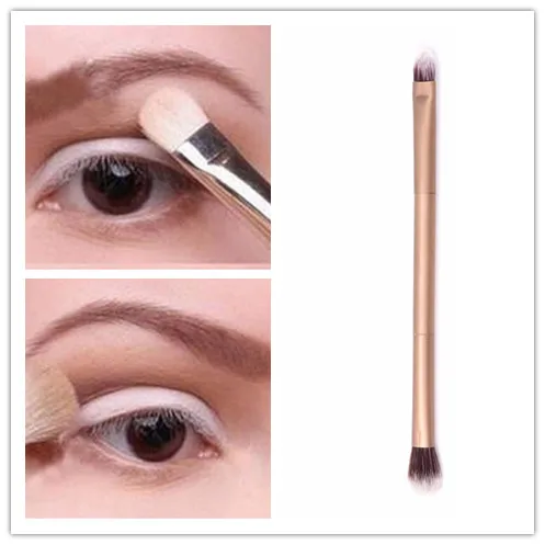 New 1pc Professional Makeup Brush Eye Powder Foundation Eyeshadow Double-Ended Eye Shadow Brush Tool