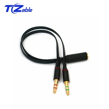 

3. 5MM A Male Pair Of Female Audio Line Converter Device Headset Microphone Audio Y Splitter For Laptop Phone Conversion Cable