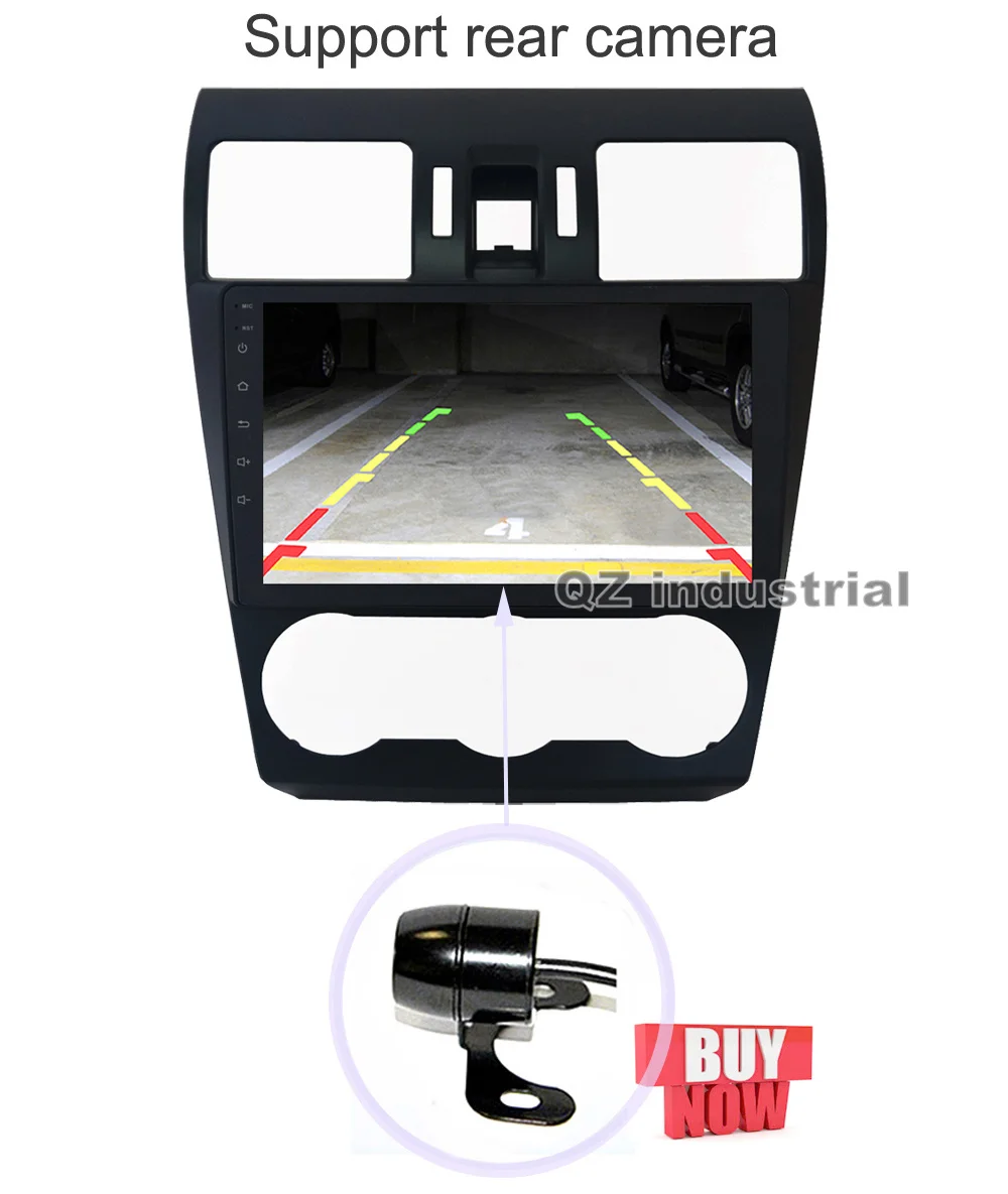 Perfect QZ Industrial HD 9inch Android 8.1 T3 for Subaru WRX Forester 2014-2016 Car DVD Player with Canbus GPS 3G 4G Radio Navi WIFI RDS 13