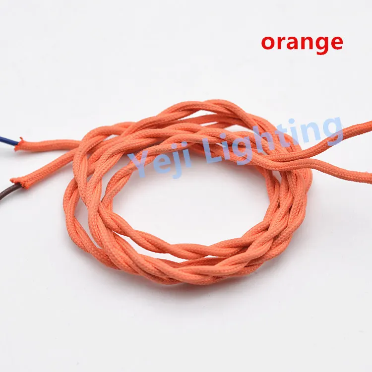 

Colorful braided wire twist braided wire cable cord Electrical Wire for Edison Retro Modern ceiling rose lamp led pendant light